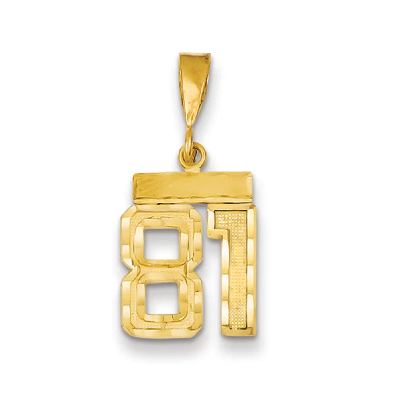 Elegant Jewelry Styles At Budget-Friendly Prices 14k Yellow Gold, Varsity Collection, Small D/C Pendant Number 81