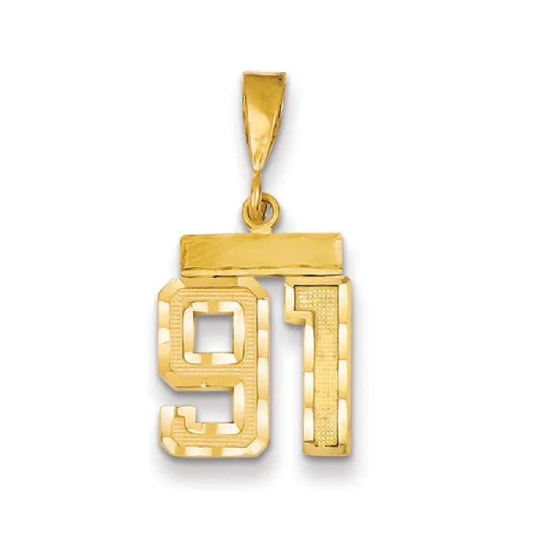 Luxury Jewelry Without The Luxury Price Tag 14k Yellow Gold, Varsity Collection, Small D/C Pendant Number 91
