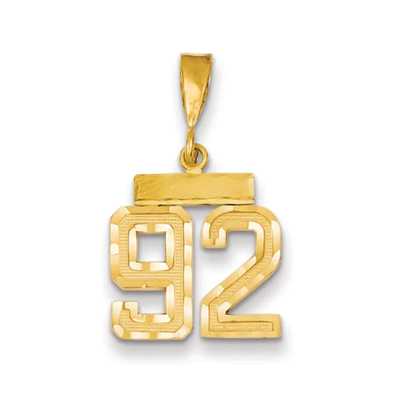 Jewelry Clearance – Final Chance To Save Big 14k Yellow Gold, Varsity Collection, Small D/C Pendant Number 92