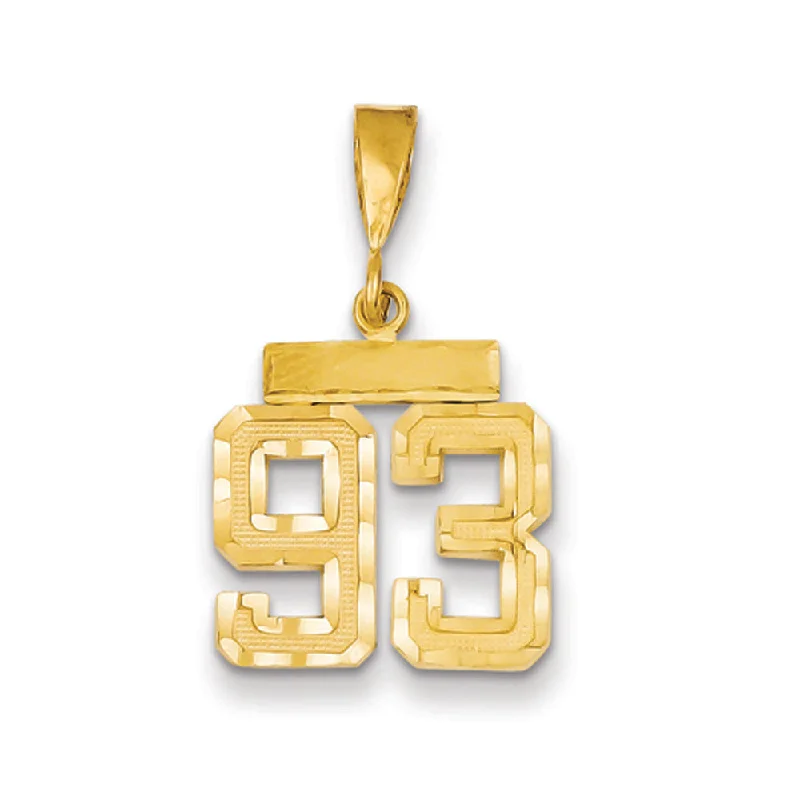 Stunning Statement Jewelry, Unbeatable Discounts 14k Yellow Gold, Varsity Collection, Small D/C Pendant Number 93