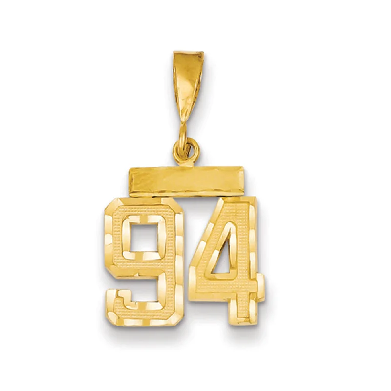 Jewelry Sale Bonanza – Grab Your Sparkle Now 14k Yellow Gold, Varsity Collection, Small D/C Pendant Number 94