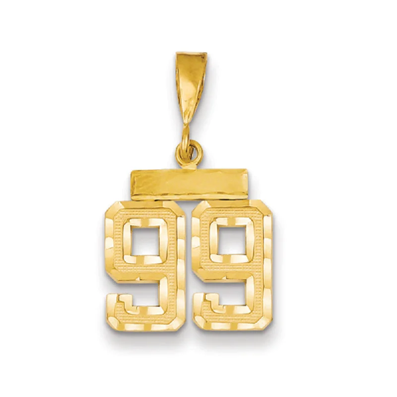 Elegant Necklaces And Bracelets At Limited-Time Offers 14k Yellow Gold, Varsity Collection, Small D/C Pendant Number 99