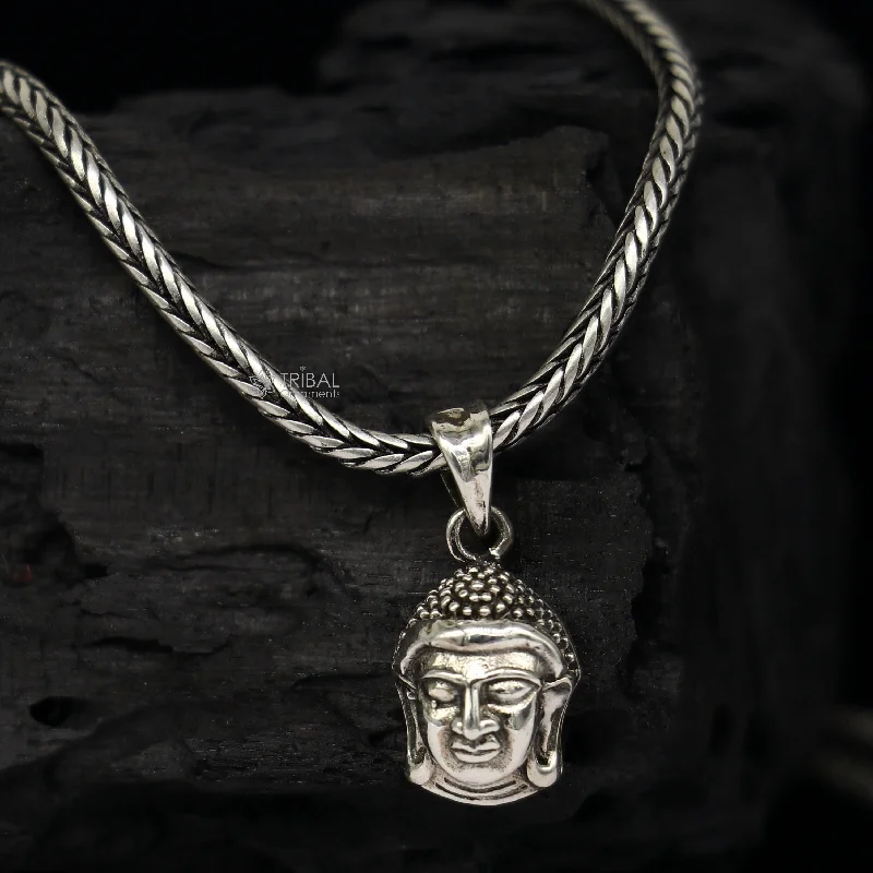 Exclusive Jewelry Markdowns – Limited-Time Offer 925 silver Lord Buddha face pendant symbolizing the aspiration to cultivate inner peace, wisdom, deeper understanding of the world NSP749