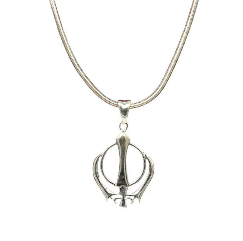 Don't Miss Our Biggest Jewelry Sale Of The Season 925 sterling silver customized design khalsa Waheguru symbol pendant, sikha Sardar logo pendant, best blessing pendant from india  ssp436