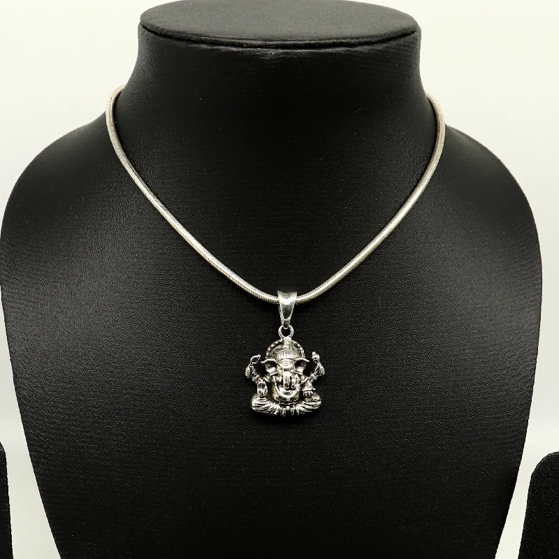 Luxury Jewelry At Unbeatable Discounts 925 sterling silver handmade idol Ganesha pendant, amazing stylish unisex pendant locket personalized jewelry tribal jewelry ssp558