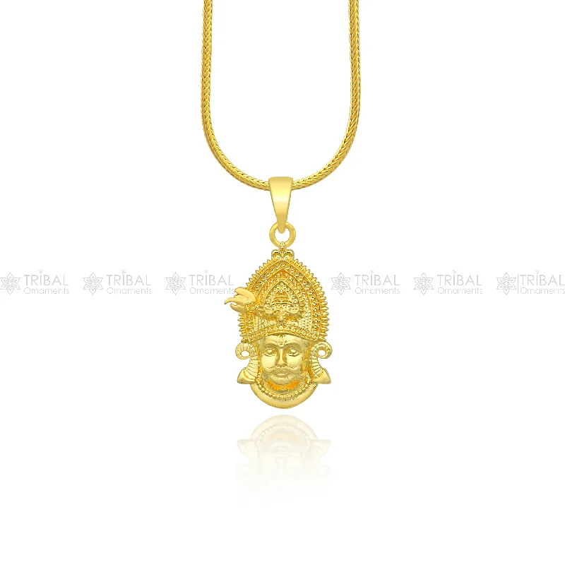 Huge Markdowns On Premium Jewelry Styles 925 sterling silver Khatu Shyam pendant/ lord Krishna, amazing divine pendant locket tribal jewelry nsp916