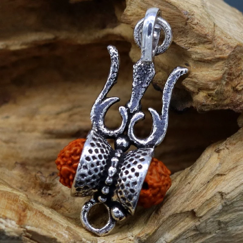 Timeless Elegance, Temporary Discounts – Act Fast 925 sterling silver lord shiva trident pendant, amazing customized Rudraksha trishul tribal belly dance personalized jewelry ssp324