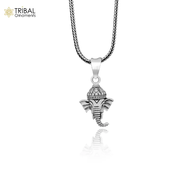 Huge Markdowns On Premium Jewelry Styles Handmade solid 925 sterling silver Lord Ganesha pendant, excellent unique design stylish unisex personalized gift pendant jewelry ssp553
