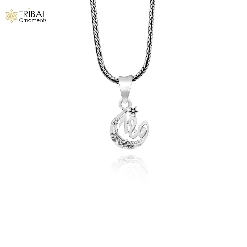 Get The Sparkle You Love At Prices You Adore Handmade solid 925 sterling silver lucky number 786 pendant, excellent unique design stylish unisex pendant jewelry from india ssp532