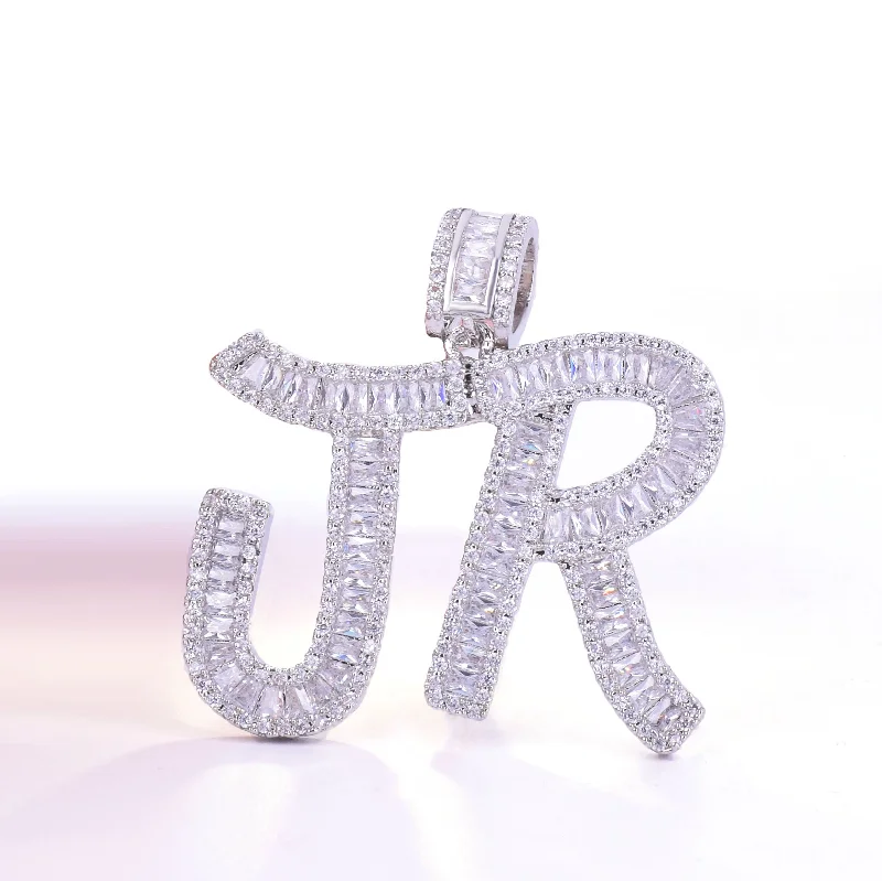 Luxury Meets Affordability – Jewelry Sale Live Now Iced Out Baguette Letters - White Gold