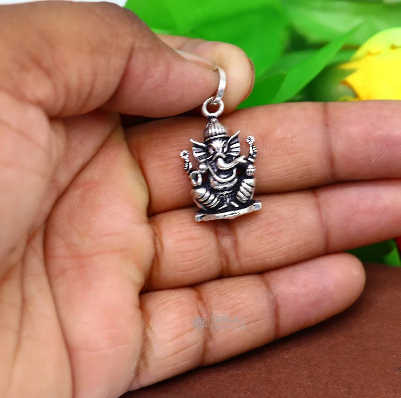 Limited-Stock Jewelry Sale – Shop Before It's Gone Pure 925 sterling silver handmade Lord Ganesha pendant, amazing stylish unisex pendant locket personalized jewelry tribal jewelry nsp618