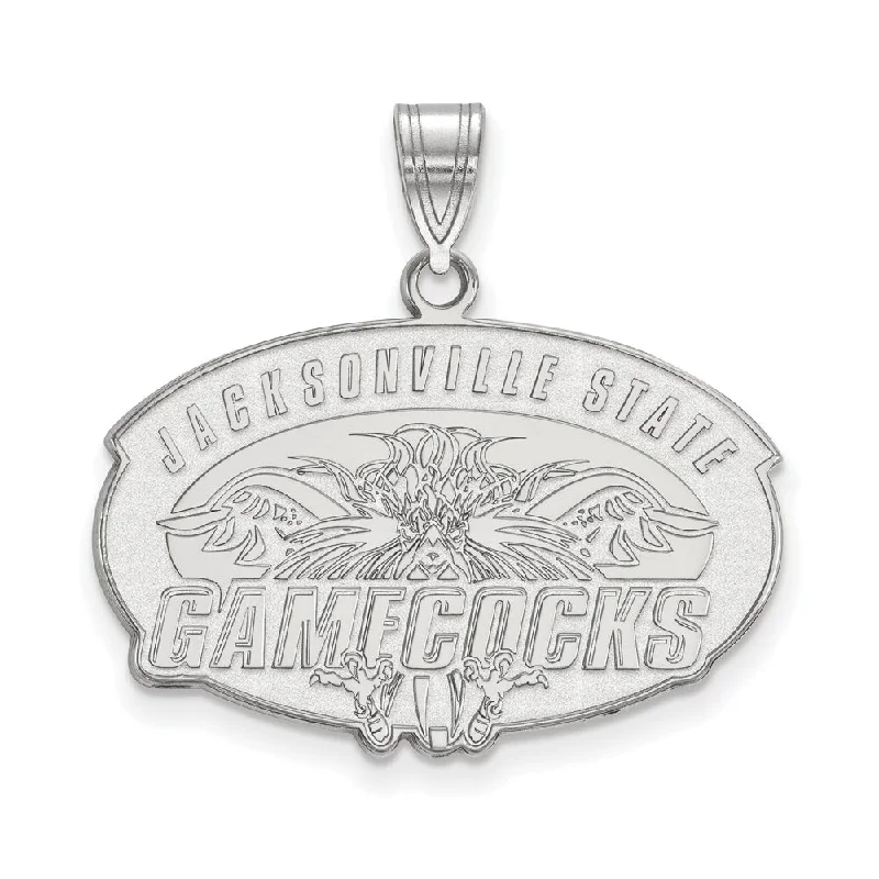 Exclusive Jewelry Offers – Sparkle For Less Sterling Silver Jacksonville State Large Pendant