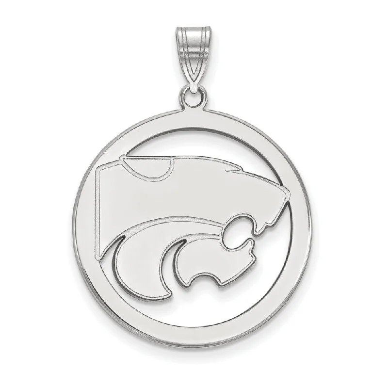 Buy More, Save More – Special Jewelry Discounts Sterling Silver Kansas State XL Circle Pendant