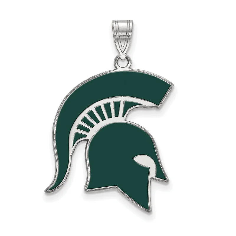 Your Dream Jewelry At Dream Prices Sterling Silver Michigan State XL Enamel Pendant