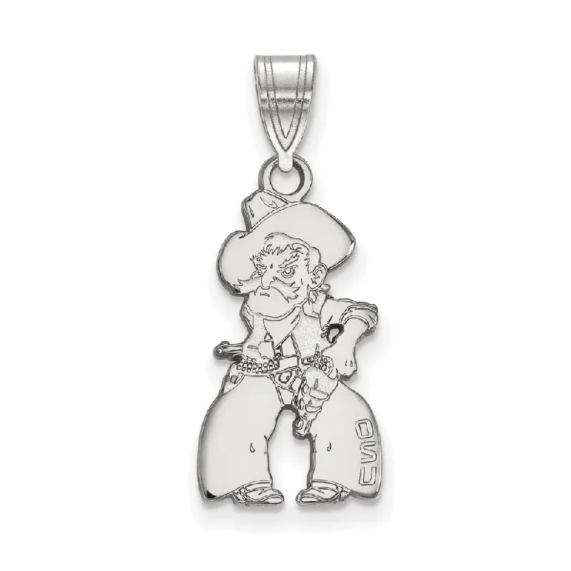 Sparkle For Less – Shop Our Limited-Time Jewelry Deals Sterling Silver Oklahoma State Large Mascot Pendant