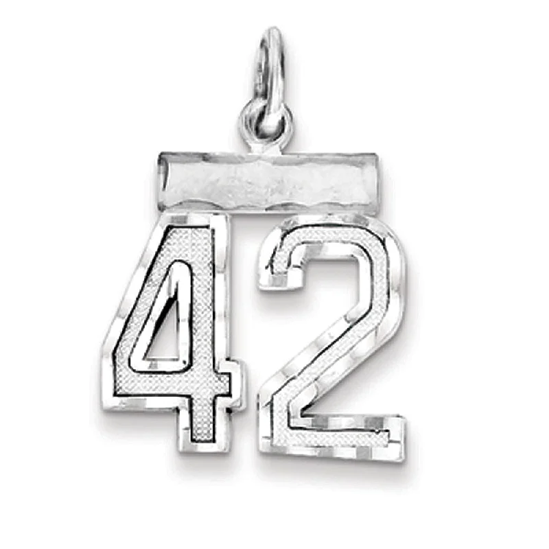The Perfect Jewelry Piece At The Perfect Price Sterling Silver, Varsity Collection, Small D/C Pendant, Number 42