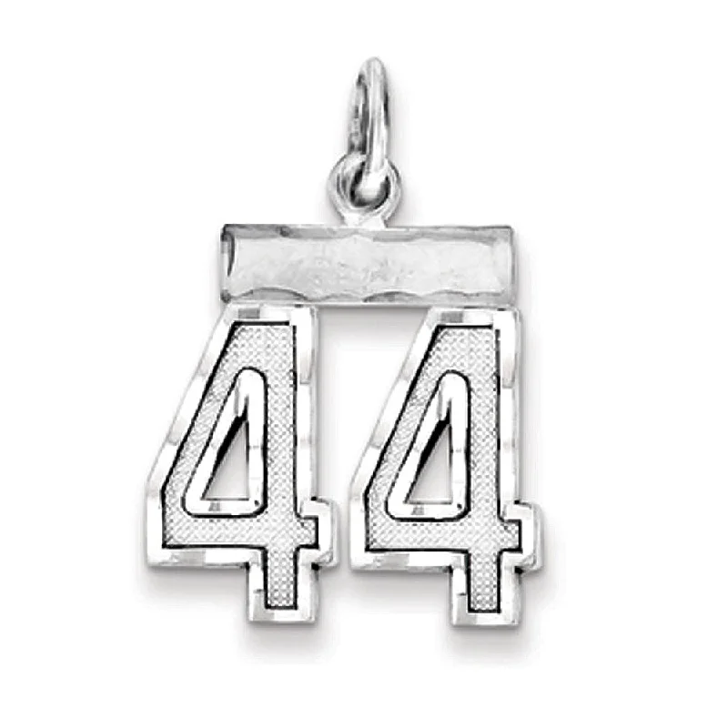 Breathtaking Jewelry, Breathtaking Prices Sterling Silver, Varsity Collection, Small D/C Pendant, Number 44