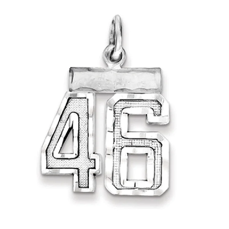 Best Jewelry Deals – Shop Premium Pieces At Great Prices Sterling Silver, Varsity Collection, Small D/C Pendant, Number 46