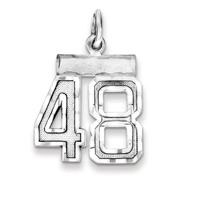 Best Jewelry Sale – Shop Exclusive Designs Now Sterling Silver, Varsity Collection, Small D/C Pendant, Number 48