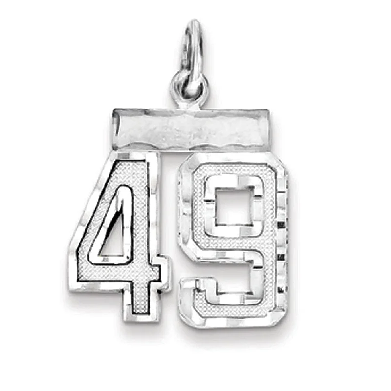 Jewelry Sale – Exclusive Styles At Lower Prices Sterling Silver, Varsity Collection, Small D/C Pendant, Number 49