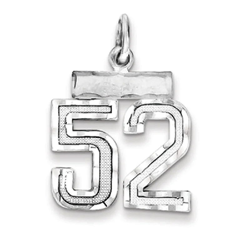 The Ultimate Jewelry Sale – Shop Premium Styles Sterling Silver, Varsity Collection, Small D/C Pendant, Number 52