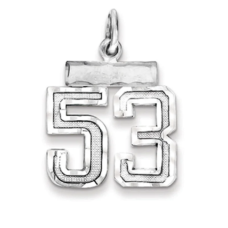 Jewelry Deals That Outshine The Rest Sterling Silver, Varsity Collection, Small D/C Pendant, Number 53