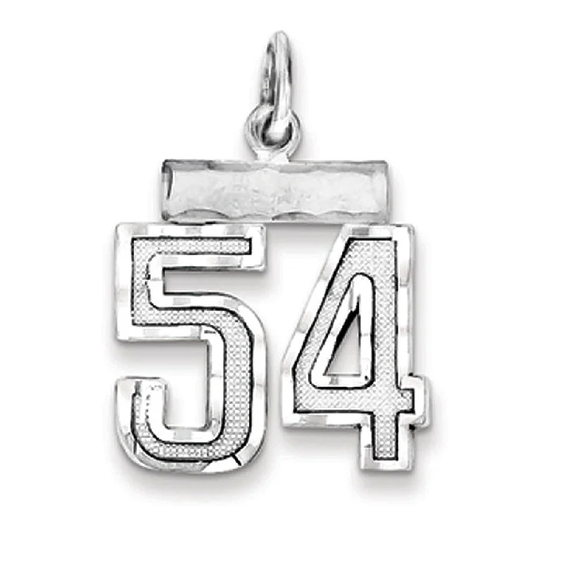 Affordable Elegance – Special Jewelry Sale Now Live Sterling Silver, Varsity Collection, Small D/C Pendant, Number 54