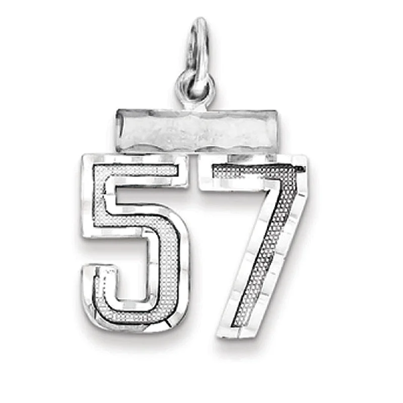 Exclusive Jewelry Sale – Grab Timeless Pieces Now Sterling Silver, Varsity Collection, Small D/C Pendant, Number 57