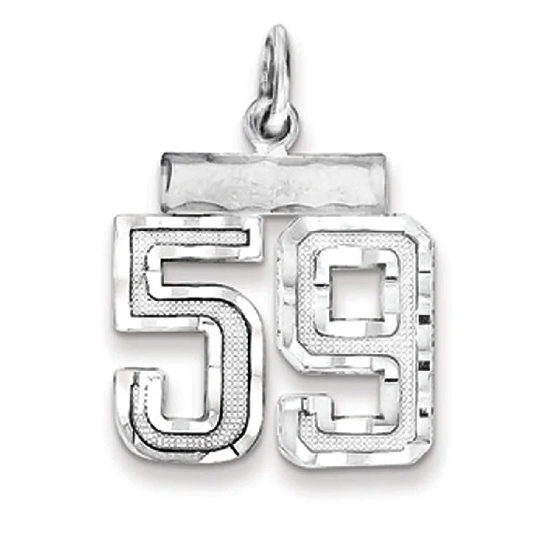 Affordable Luxury Jewelry – Style At A Great Price Sterling Silver, Varsity Collection, Small D/C Pendant, Number 59