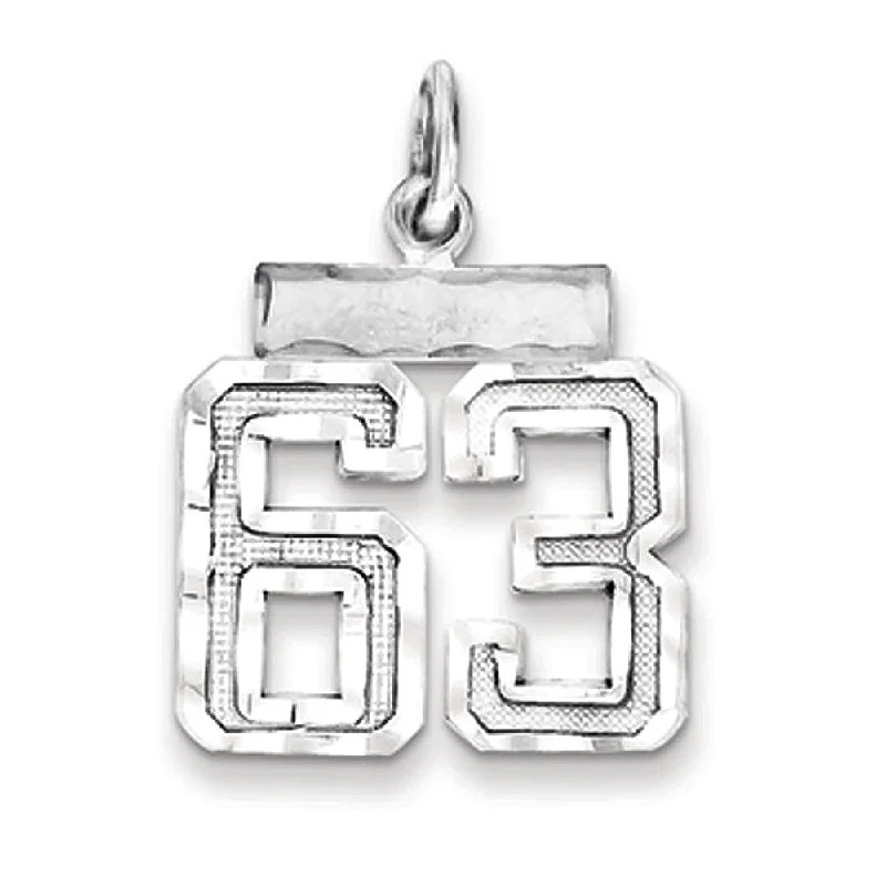 Unmissable Deals On Handmade Jewelry Collections Sterling Silver, Varsity Collection, Small D/C Pendant, Number 63