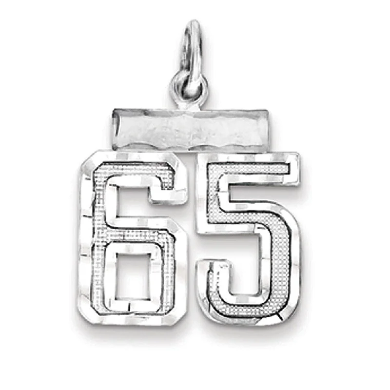 Celebrate Every Occasion With Sparkling Savings Sterling Silver, Varsity Collection, Small D/C Pendant, Number 65