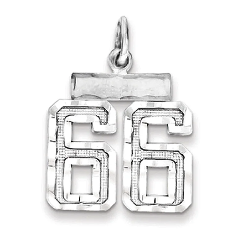 Dazzle In Elegance With Our Biggest Jewelry Sale Sterling Silver, Varsity Collection, Small D/C Pendant, Number 66