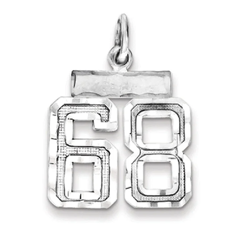 Bold And Beautiful Jewelry Now At Irresistible Prices Sterling Silver, Varsity Collection, Small D/C Pendant, Number 68