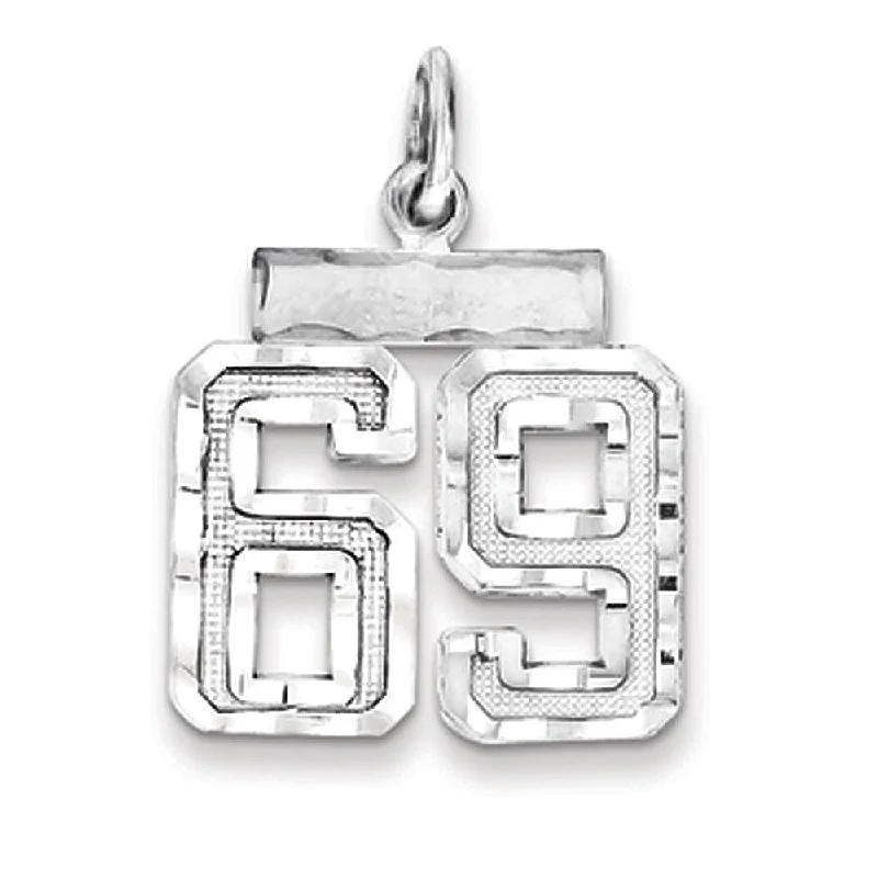 Once-A-Year Jewelry Sale – Grab Your Favorites Now Sterling Silver, Varsity Collection, Small D/C Pendant, Number 69