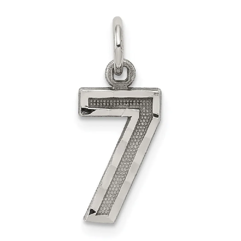 Your Dream Jewelry At Dream Prices – Shop Now Sterling Silver, Varsity Collection, Small D/C Pendant, Number 7