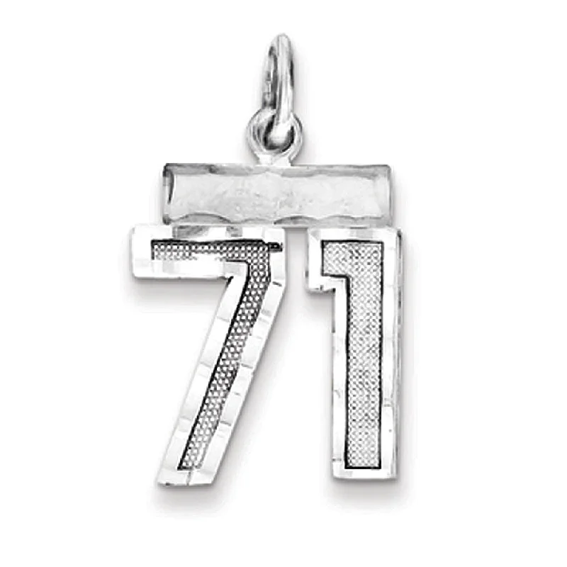 High-Quality Gemstone Jewelry For Special Occasions Sterling Silver, Varsity Collection, Small D/C Pendant, Number 71
