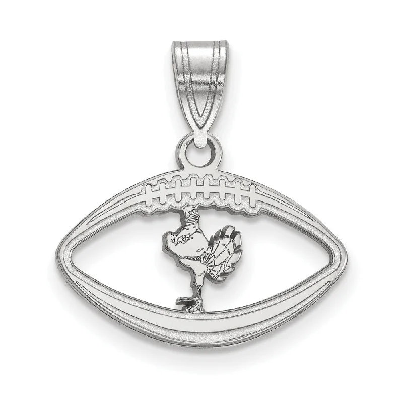 Big Discounts On Elegant Jewelry Collections Sterling Silver Virginia Tech Mascot Logo Football Pendant