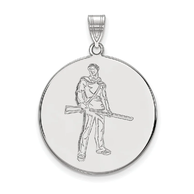 Shop Stylish Jewelry Now And Save Big Sterling Silver West Virginia U. XL Mascot Disc Pendant