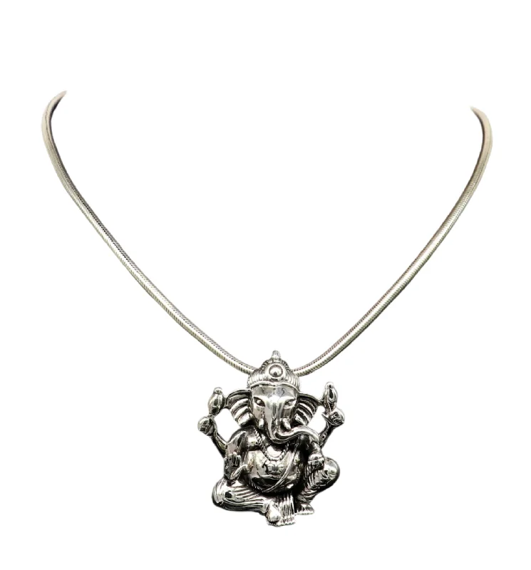 Everyday Jewelry Essentials Now On Sale Vintage trendy 925 sterling silver handmade Lord Ganesha pendant, amazing stylish unisex pendant locket personalized jewelry ssp507